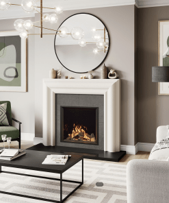 Gazco Onyx Eclipse gas fire with realistic flame effect, supplied and installed by Nulty Providers